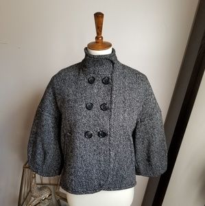 BCBG MAXAZRIA Black Tweed Jacket